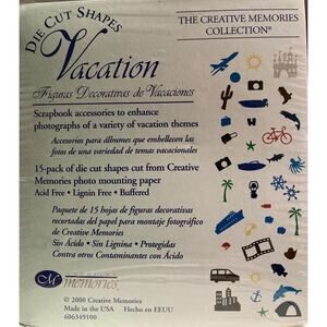 Creative Memories Scrapbook Die Cut Shapes Photo Mounting Paper Vacation Theme